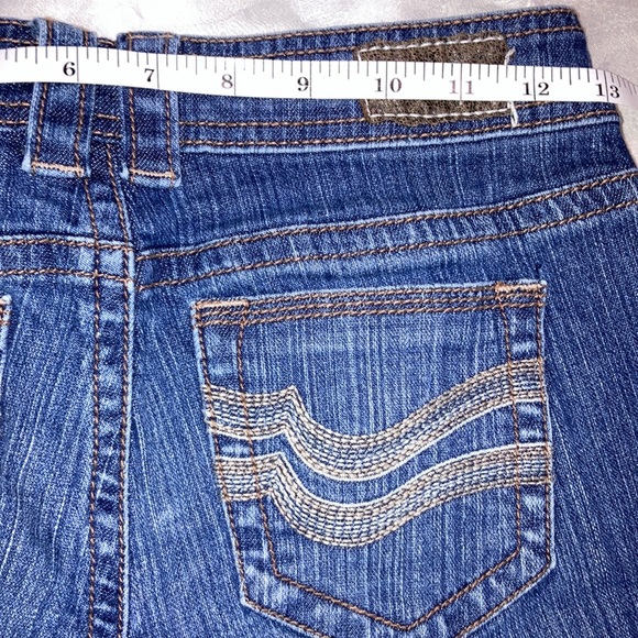 Industrial Cotton Rolled Up Hem Jean Shorts Size 1 - Picture 7 of 10